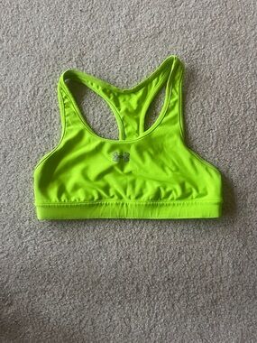 Under Armour Neon Yellow-Green Racerback Sports Bra